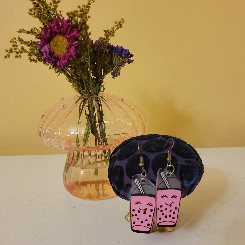 Handmade Boba Earrings - Picture 1 of 1